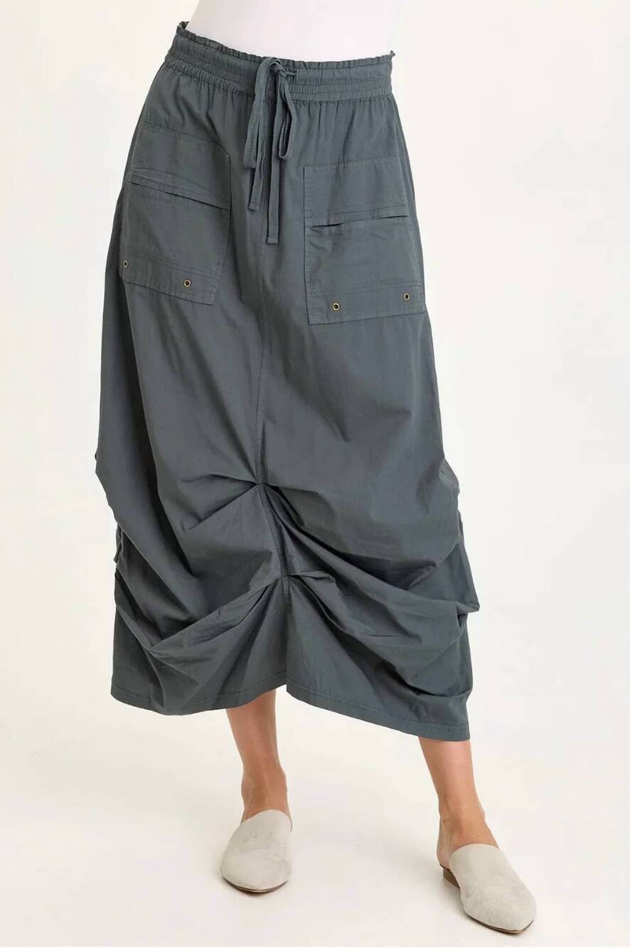 NEW XCVI hedvig poplin pleated skirt in hawthorn leaf
